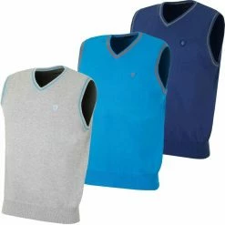 Island Green Mens V Neck Cotton Slipover Golf Pullover