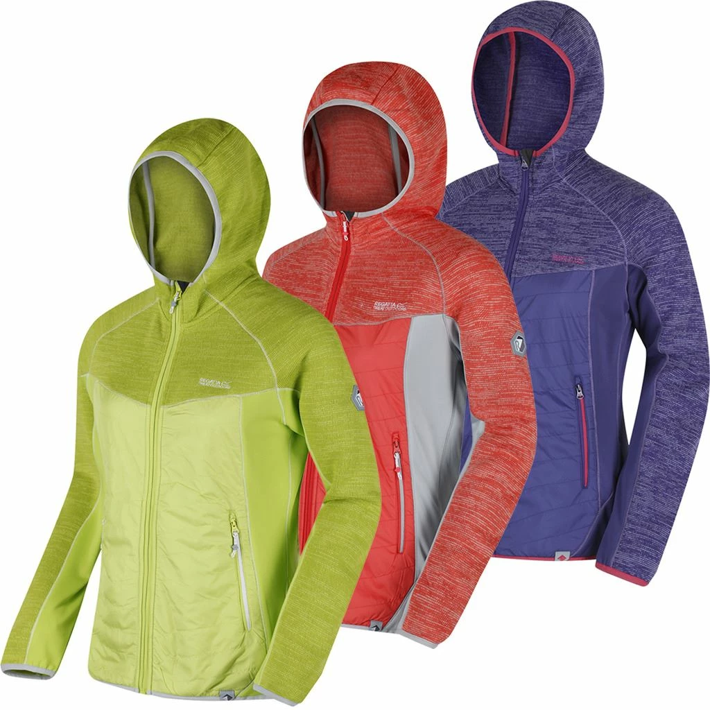 Regatta Ladies Rocknell Hooded Hybrid Marl Fleece Jacket 2 Regatta Ladies Rocknell Hooded Hybrid Marl Fleece Jacket - Image 2