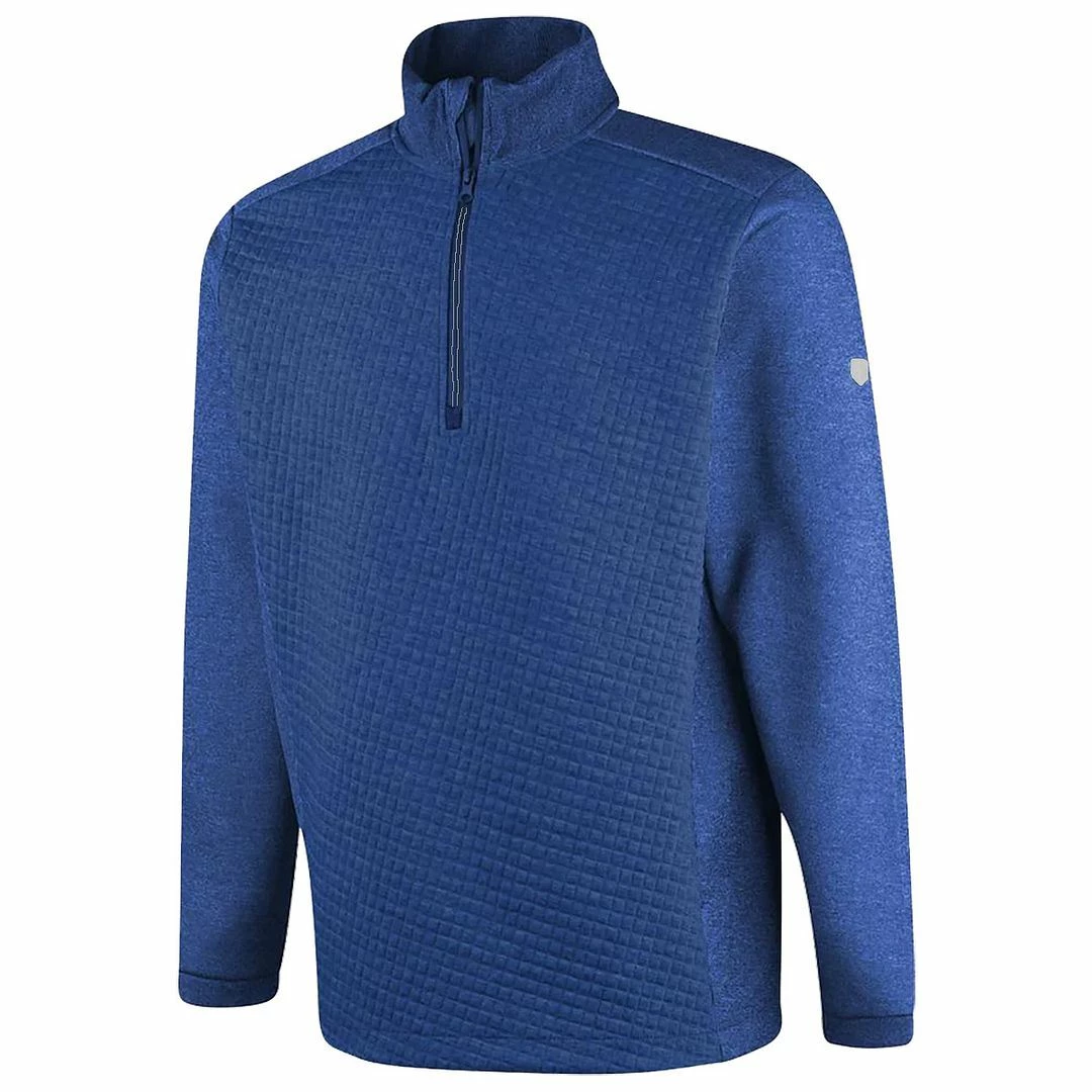 Island Green Mens Top Layer 1/2 Zip Jacquard Knit Thermal Golf Sweater Pullover 3 Island Green Mens Top Layer 1/2 Zip Jacquard Knit Thermal Golf Sweater Pullover - Image 3