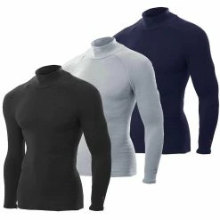 Golf Accessories Popular Shop 27 ZeroFit Mens Heat Rub The Ultimate Mock Neck Long Sleeve Top Comfort Baselayer