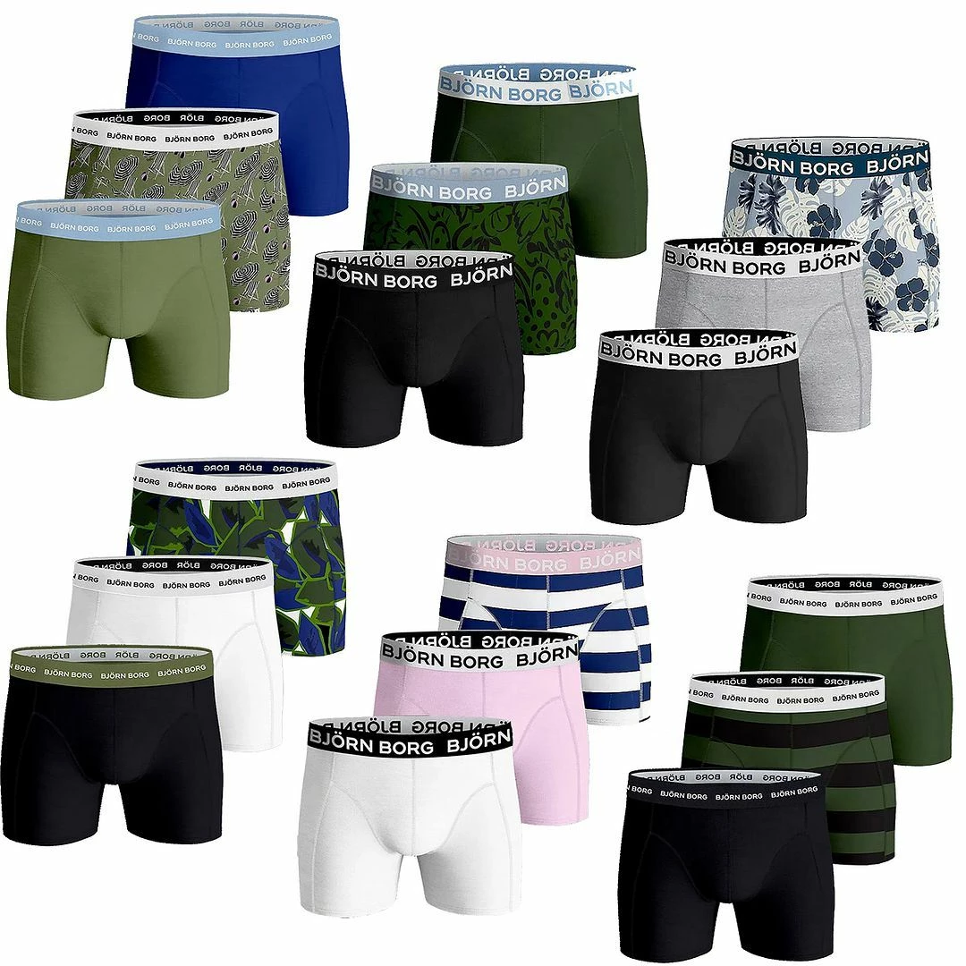 Bjorn Borg Mens Essential Shorts Boxer Briefs Underwear Many Choices 3-PACK 1 Bjorn Borg Mens Essential Shorts Boxer Briefs Underwear Many Choices 3-PACK