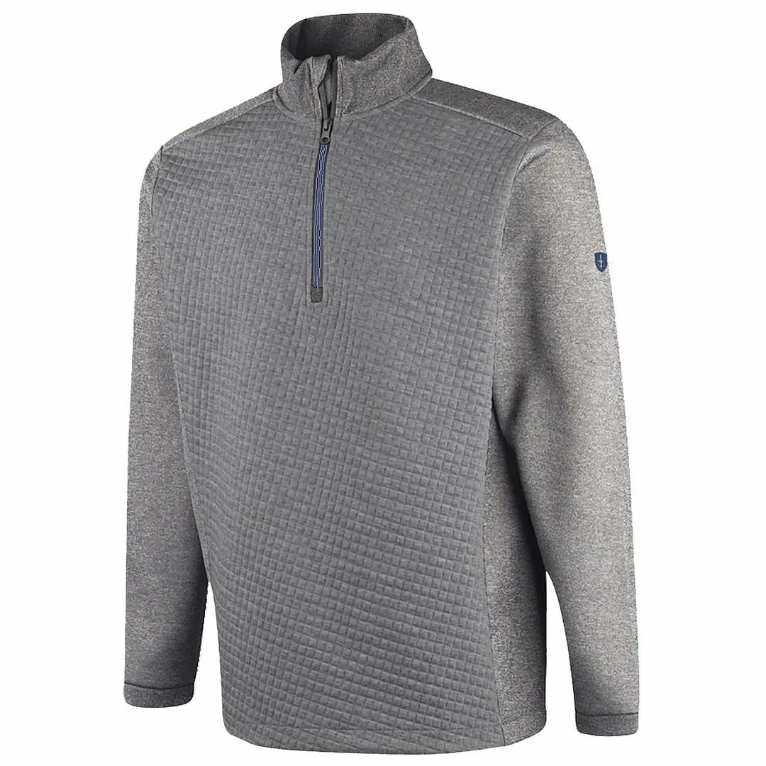 Island Green Mens Top Layer 1/2 Zip Jacquard Knit Thermal Golf Sweater Pullover 4 Island Green Mens Top Layer 1/2 Zip Jacquard Knit Thermal Golf Sweater Pullover - Image 4