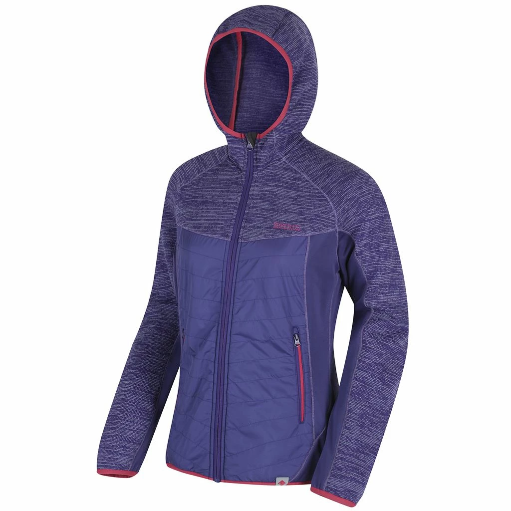 Regatta Ladies Rocknell Hooded Hybrid Marl Fleece Jacket 12 Regatta Ladies Rocknell Hooded Hybrid Marl Fleece Jacket - Image 12