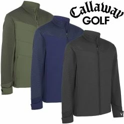 Callaway Golf Mens Mixed Media Primaloft Thermal Performance Insulated Golf Jacket