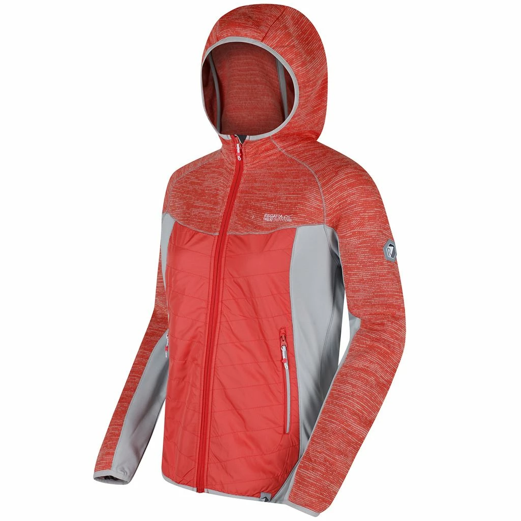 Regatta Ladies Rocknell Hooded Hybrid Marl Fleece Jacket 8 Regatta Ladies Rocknell Hooded Hybrid Marl Fleece Jacket - Image 8